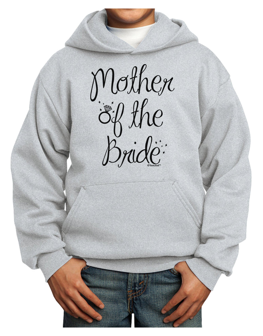 Mother of the Bride - Diamond Youth Hoodie Pullover Sweatshirt-Youth Hoodie-TooLoud-White-XS-Davson Sales