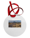 Mountain Forest Park Circular Metal Ornament by TooLoud-Ornament-TooLoud-White-Davson Sales