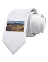 Mountain Forest Park Printed White Necktie