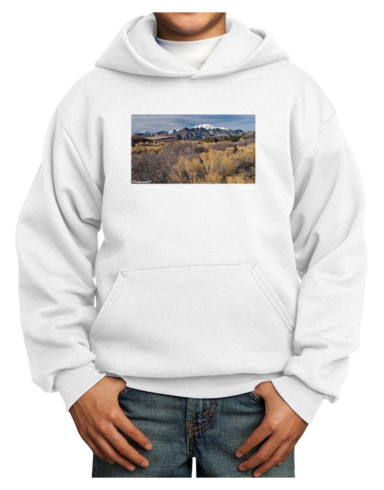 Mountain Forest Park Youth Hoodie Pullover Sweatshirt-Youth Hoodie-TooLoud-White-XS-Davson Sales