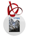 Mountain Landscape 2 Circular Metal Ornament-Ornament-TooLoud-White-Davson Sales