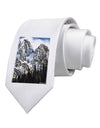 Mountain Landscape 2 Printed White Necktie