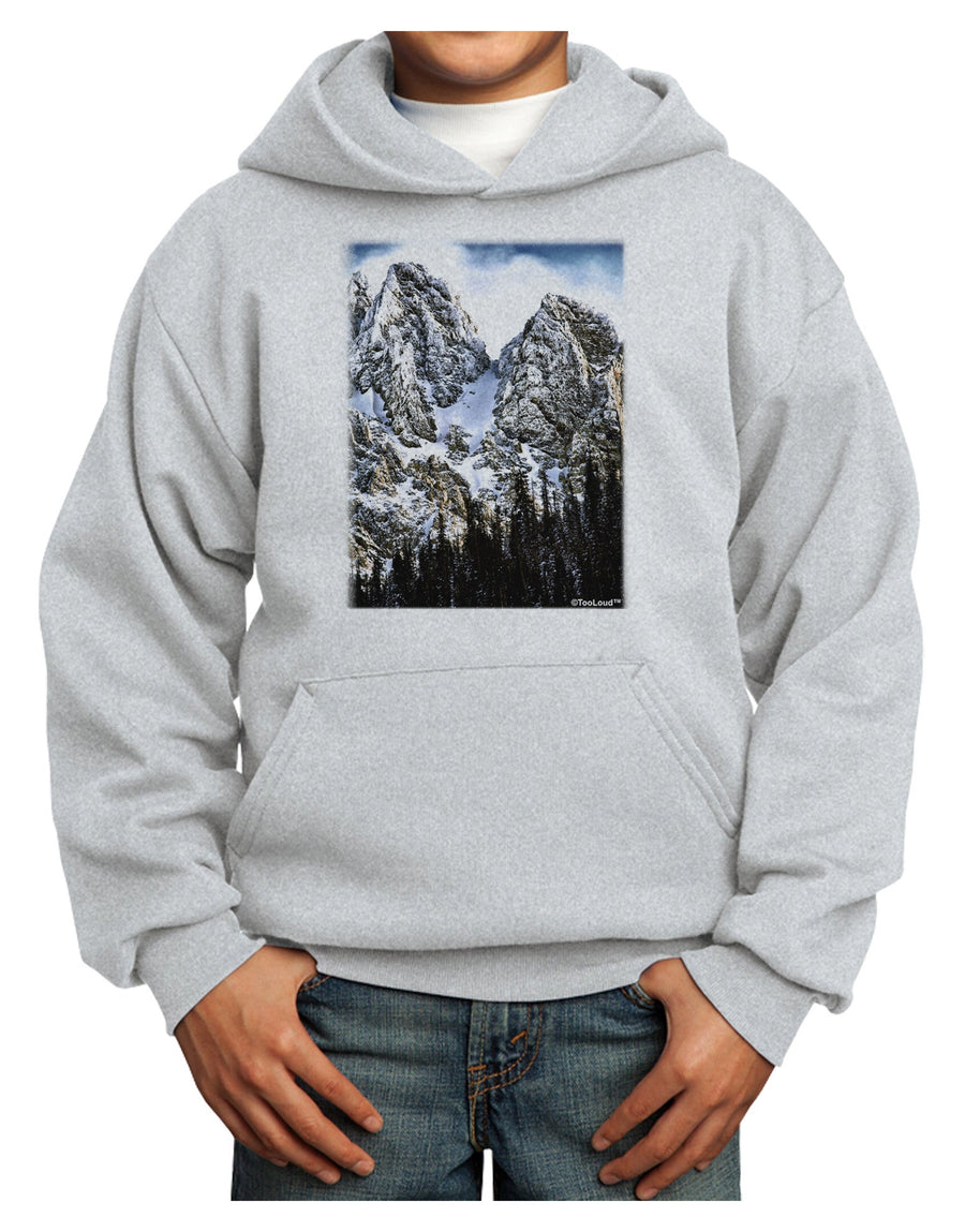 Mountain Landscape 2 Youth Hoodie Pullover Sweatshirt-Youth Hoodie-TooLoud-White-XS-Davson Sales