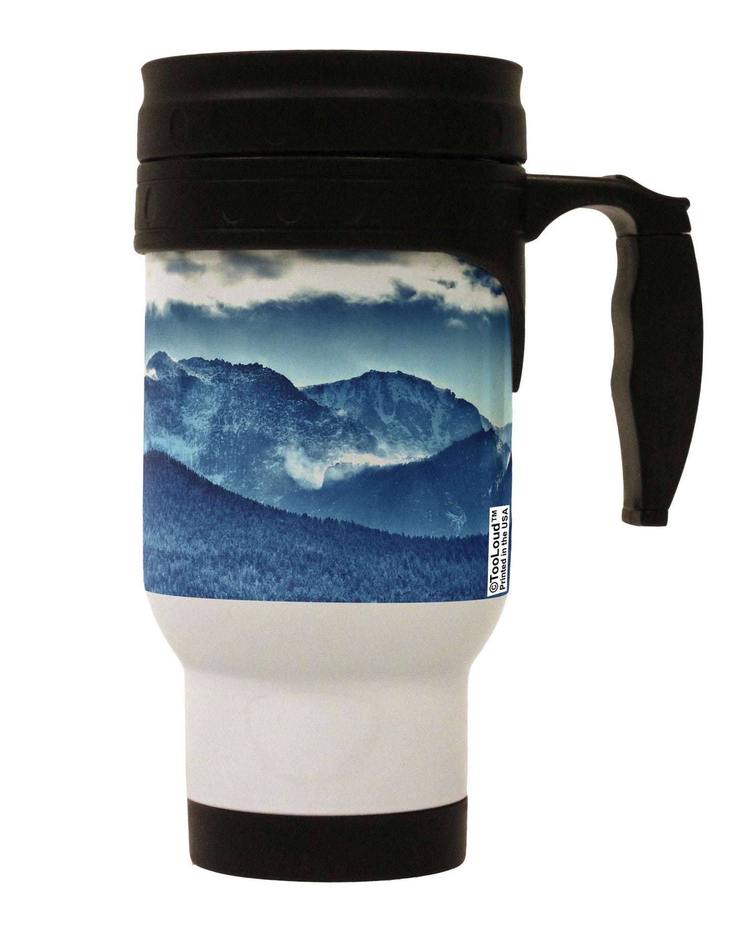 Mountain Landsscape All-Over Stainless Steel 14oz Travel Mug All Over Print-Travel Mugs-TooLoud-White-Davson Sales