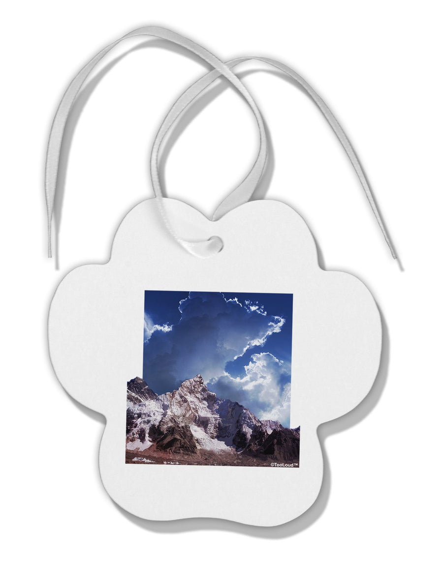 Mountain Pop Out Paw Print Shaped Ornament by TooLoud-Ornament-TooLoud-White-Davson Sales