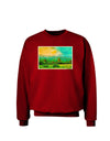 Mountain Sunset Watercolor Adult Dark Sweatshirt-Sweatshirts-TooLoud-Deep-Red-Small-Davson Sales