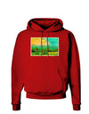 Mountain Sunset Watercolor Dark Hoodie Sweatshirt-Hoodie-TooLoud-Red-Small-Davson Sales