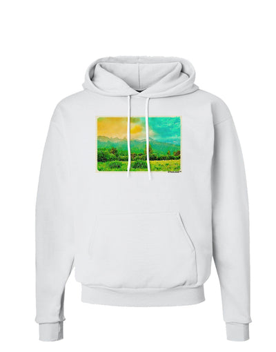 Mountain Sunset Watercolor Hoodie Sweatshirt-Hoodie-TooLoud-White-Small-Davson Sales