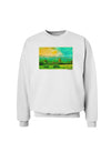 Mountain Sunset Watercolor Sweatshirt-Sweatshirts-TooLoud-White-Small-Davson Sales