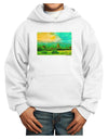 Mountain Sunset Watercolor Youth Hoodie Pullover Sweatshirt-Youth Hoodie-TooLoud-White-XS-Davson Sales