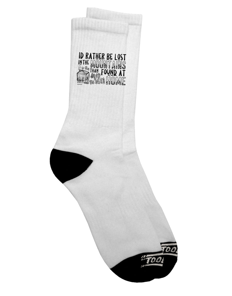 Mountain-Themed Dark Adult Socks - Perfect for Adventurous Souls - TooLoud-Socks-TooLoud-Short-Ladies-4-6-Davson Sales