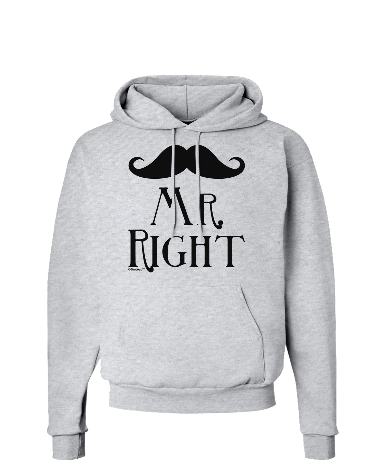 - Mr Right Hoodie Sweatshirt-Hoodie-TooLoud-AshGray-Small-Davson Sales