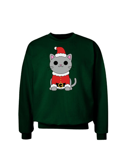 Mr. Whiskerton Santa Suit - Christmas Adult Dark Sweatshirt by TooLoud-Sweatshirts-TooLoud-Deep-Forest-Green-Small-Davson Sales