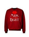 Mrs Always Right Adult Dark Sweatshirt-Sweatshirts-TooLoud-Deep-Red-Small-Davson Sales