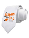 MS - I Am Strong Printed White Necktie