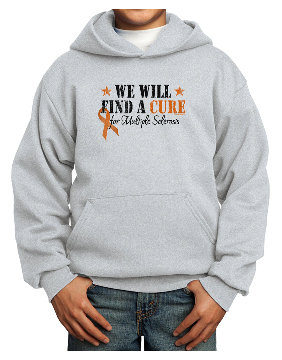 MS - We Will Find A Cure Youth Hoodie Pullover Sweatshirt-Youth Hoodie-TooLoud-White-XS-Davson Sales