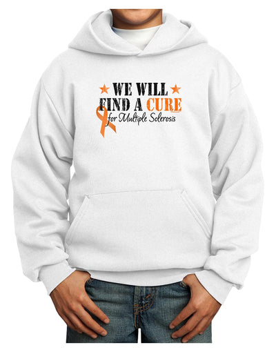 MS - We Will Find A Cure Youth Hoodie Pullover Sweatshirt-Youth Hoodie-TooLoud-White-XS-Davson Sales