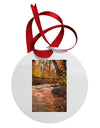 Mt Shavano Colorado Circular Metal Ornament-Ornament-TooLoud-White-Davson Sales