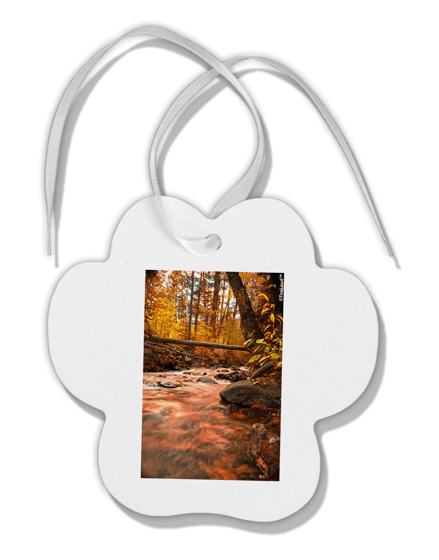 Mt Shavano Colorado Paw Print Shaped Ornament-Ornament-TooLoud-White-Davson Sales