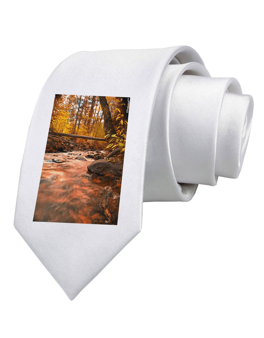 Mt Shavano Colorado Printed White Necktie