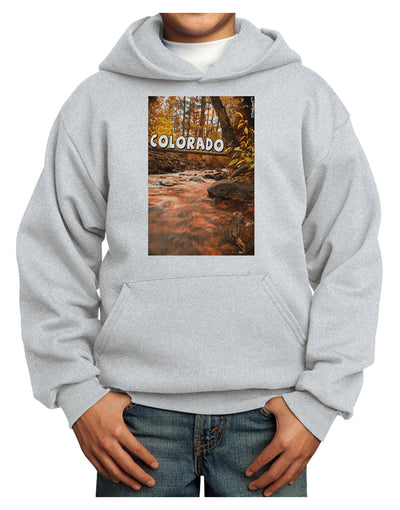 Mt Shavano Colorado Text Youth Hoodie Pullover Sweatshirt-Youth Hoodie-TooLoud-Ash-XS-Davson Sales