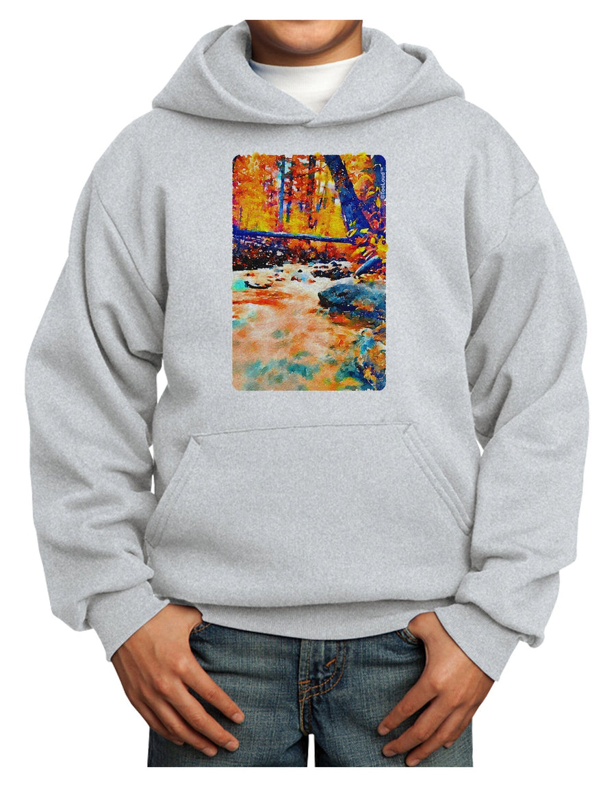 Mt Shavano Colorado Watercolor Youth Hoodie Pullover Sweatshirt-Youth Hoodie-TooLoud-White-XS-Davson Sales