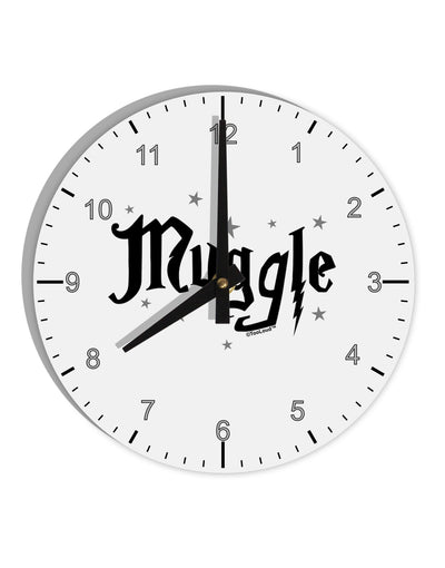 Muggle 10 InchRound Wall Clock with Numbers-Wall Clock-TooLoud-White-Davson Sales