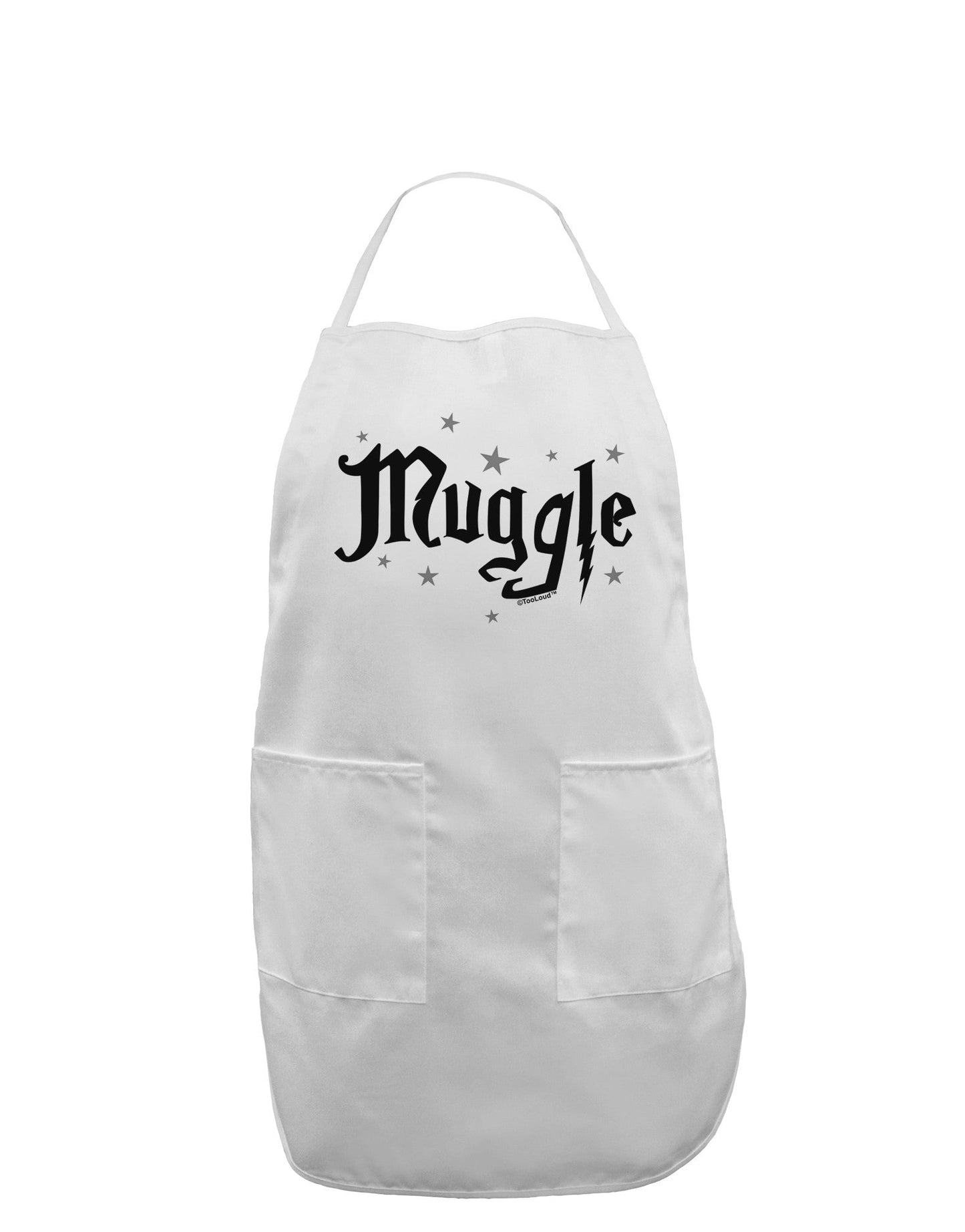 Muggle Adult Apron-Bib Apron-TooLoud-White-One-Size-Davson Sales