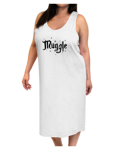 Muggle Adult Tank Top Dress Night Shirt-Night Shirt-TooLoud-White-One-Size-Adult-Davson Sales