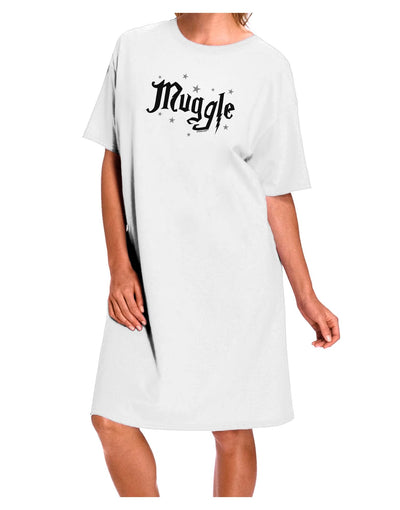 Muggle Adult Wear Around Night Shirt and Dress-Night Shirt-TooLoud-White-One-Size-Fits-Most-Davson Sales