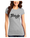 Muggle Juniors Petite T-Shirt-T-Shirts Juniors Tops-TooLoud-Ash-Gray-Juniors Fitted X-Small-Davson Sales