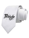 Muggle Printed White Necktie