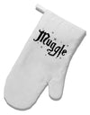 Muggle White Printed Fabric Oven Mitt-Oven Mitt-TooLoud-White-Davson Sales