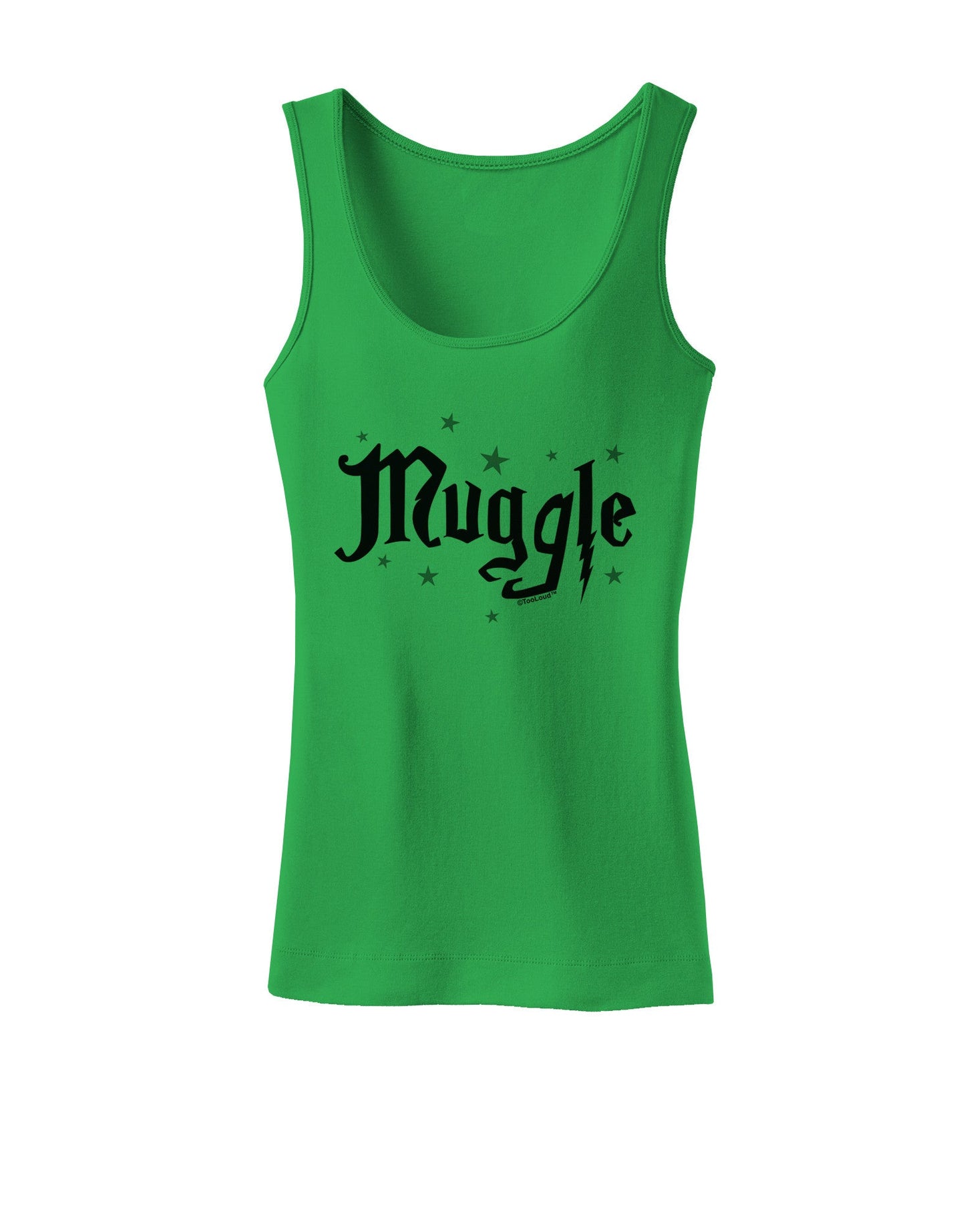 Muggle Womens Petite Tank Top-TooLoud-KellyGreen-X-Small-Davson Sales