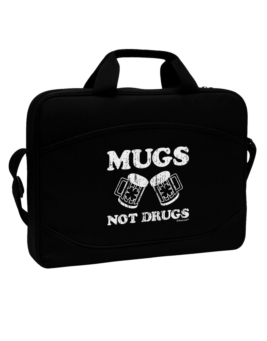 Mugs Not Drugs 15&#x22; Dark Laptop / Tablet Case Bag by TooLoud-Laptop / Tablet Case Bag-TooLoud-Black-Davson Sales