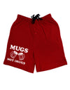 Mugs Not Drugs Adult Lounge Shorts - Red or Black by TooLoud-Lounge Shorts-TooLoud-Red-Small-Davson Sales