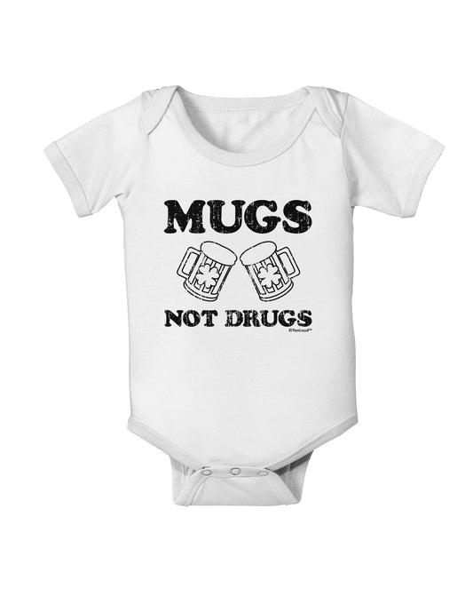 Mugs Not Drugs Baby Romper Bodysuit by TooLoud-Baby Romper-TooLoud-White-06-Months-Davson Sales