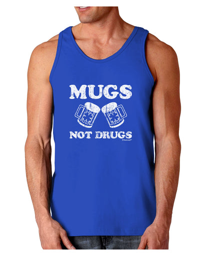 Mugs Not Drugs Dark Loose Tank Top by TooLoud-Mens Loose Tank Top-TooLoud-Royal Blue-Small-Davson Sales