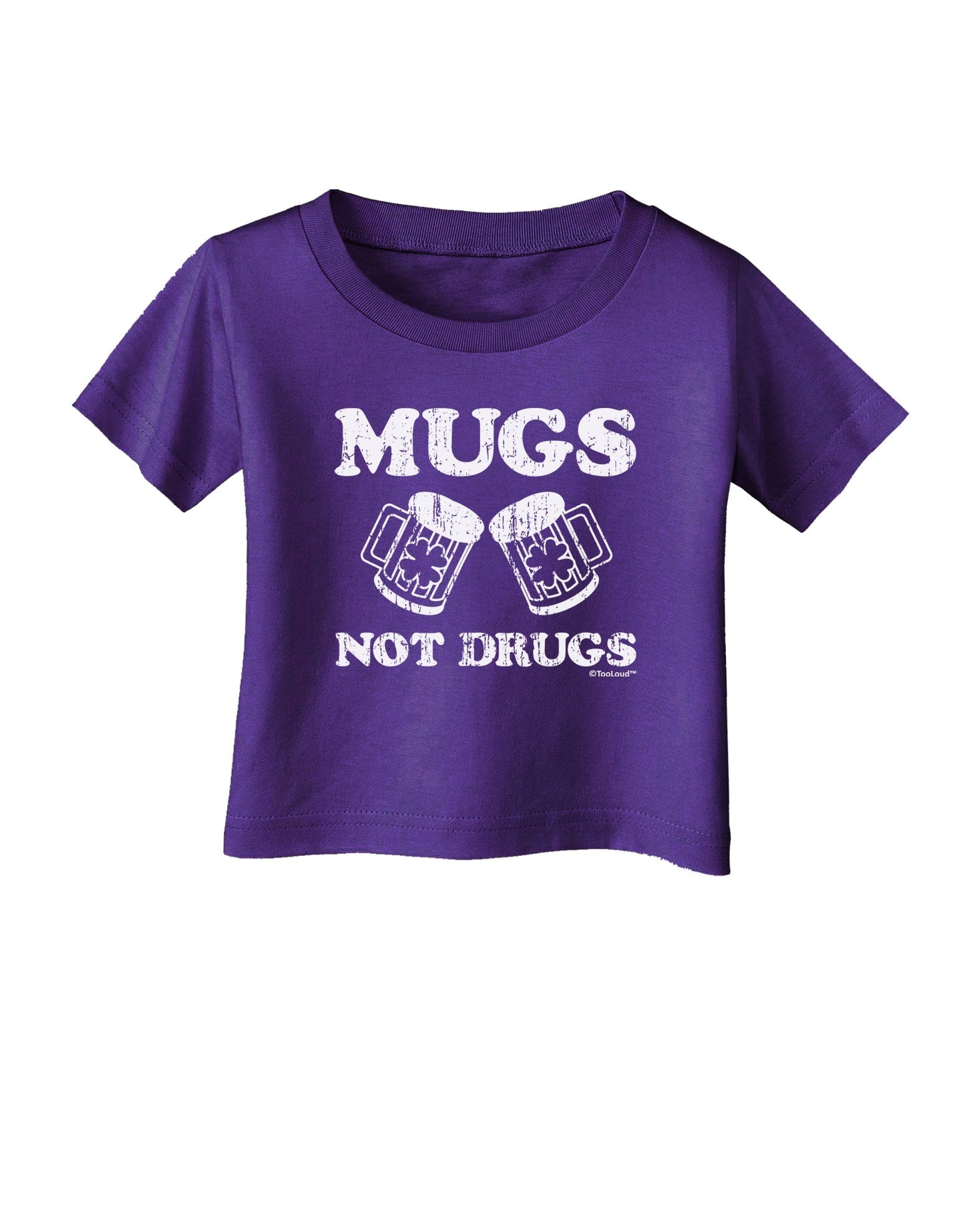 Mugs Not Drugs Infant T-Shirt Dark by TooLoud-Infant T-Shirt-TooLoud-Purple-06-Months-Davson Sales
