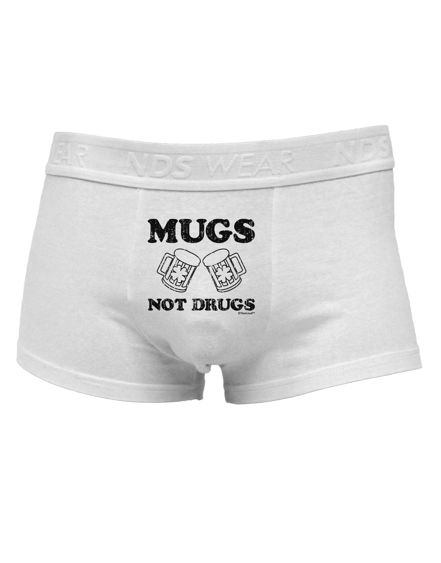 Mugs Not Drugs Mens Cotton Trunk Underwear by TooLoud-Men's Trunk Underwear-TooLoud-White-Small-Davson Sales