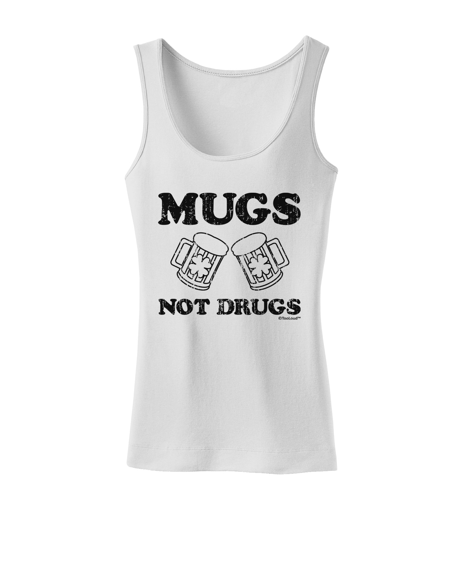 Mugs Not Drugs Womens Tank Top by TooLoud-Womens Tank Tops-TooLoud-White-X-Small-Davson Sales