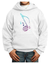 Music Note Typography Youth Hoodie Pullover Sweatshirt-Youth Hoodie-TooLoud-White-XS-Davson Sales