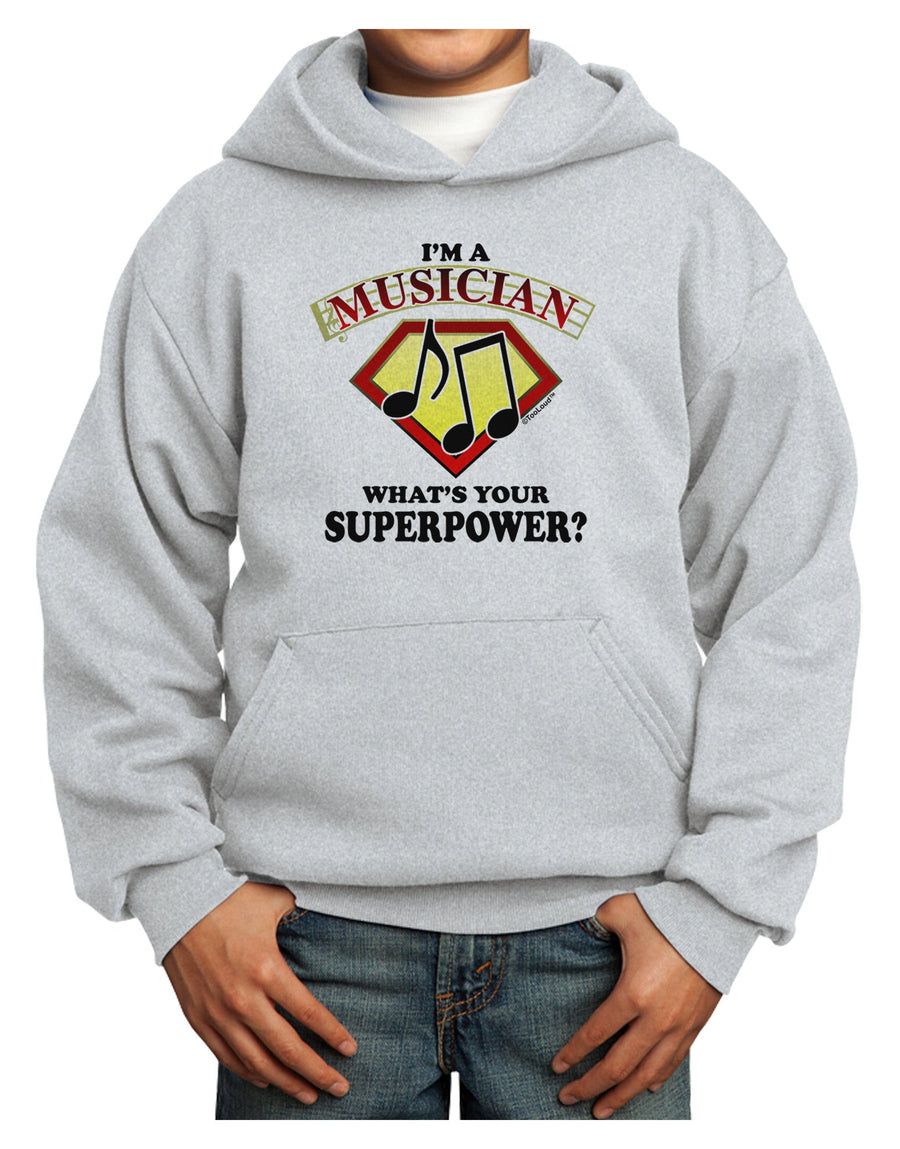 Musician - Superpower Youth Hoodie Pullover Sweatshirt-Youth Hoodie-TooLoud-White-XS-Davson Sales