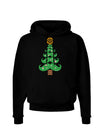 Mustache Christmas Tree Dark Hoodie Sweatshirt-Hoodie-TooLoud-Black-Small-Davson Sales