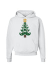 Mustache Christmas Tree Hoodie Sweatshirt-Hoodie-TooLoud-White-Small-Davson Sales