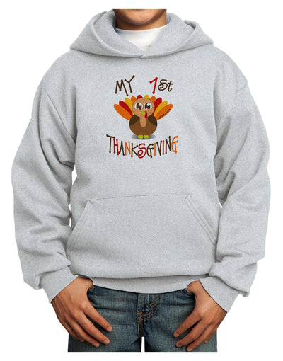 My 1st Thanksgiving Youth Hoodie Pullover Sweatshirt-Youth Hoodie-TooLoud-Ash-XS-Davson Sales