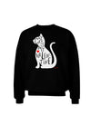 My Cat Is My Valentine Adult Dark Sweatshirt by TooLoud-Sweatshirts-TooLoud-Black-Small-Davson Sales