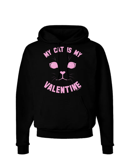 My Cat is my Valentine Dark Hoodie Sweatshirt by-Hoodie-TooLoud-Black-Small-Davson Sales