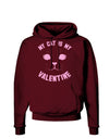 My Cat is my Valentine Dark Hoodie Sweatshirt by-Hoodie-TooLoud-Maroon-Small-Davson Sales