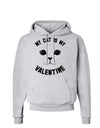 My Cat is my Valentine Hoodie Sweatshirt by-Hoodie-TooLoud-AshGray-Small-Davson Sales